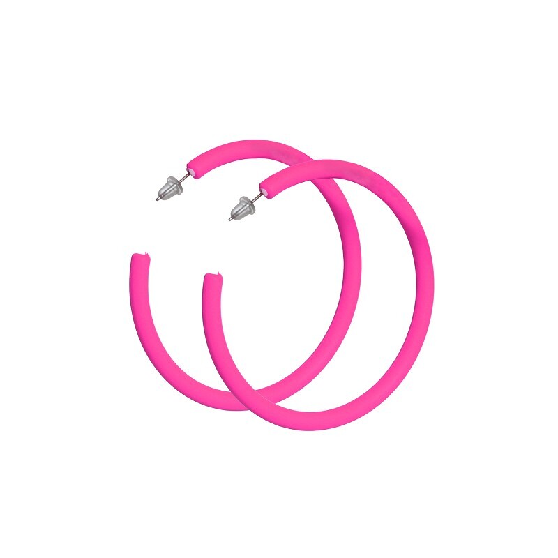 Oorbellen neon-pink