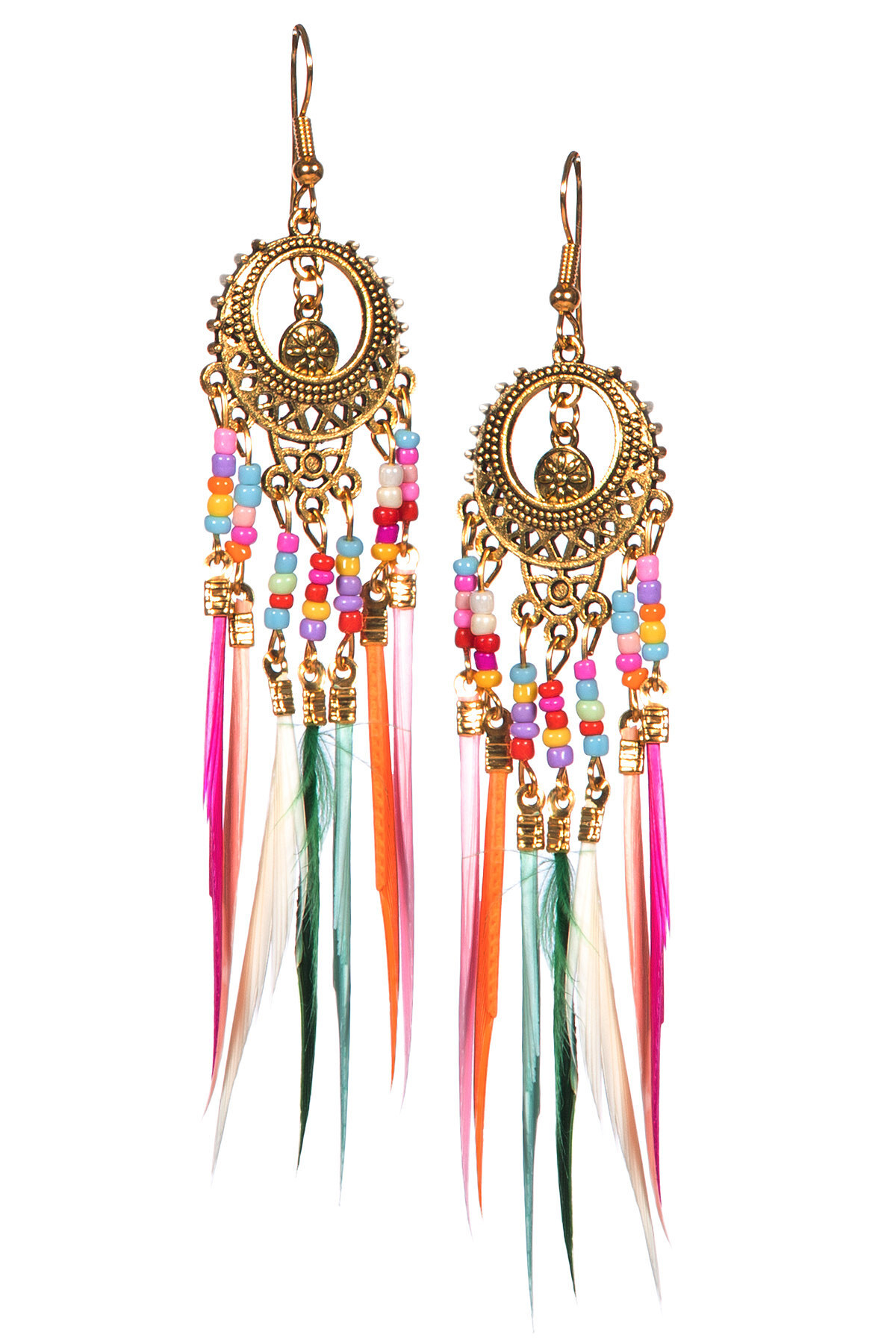 Oorbellen hippie veertjes