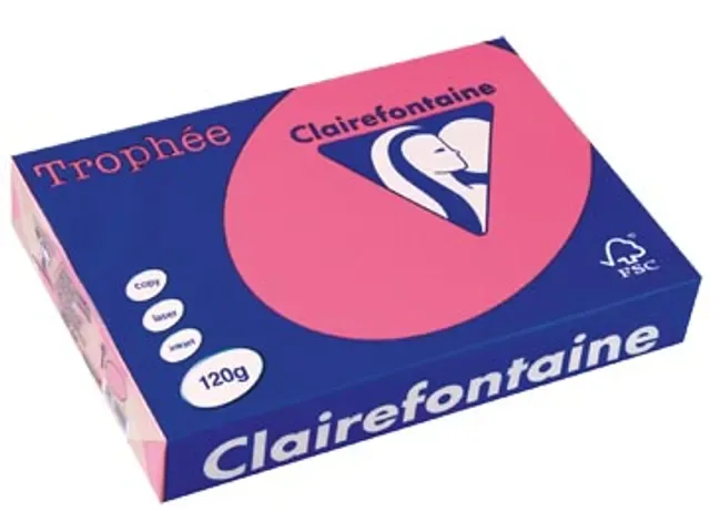 Clairefontaine Trophee A4 120gr Fuchsia 250vel afbeelding