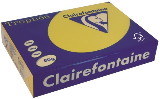 Clairefontaine Trophee A4 80gr zonnebloem geel 500vel