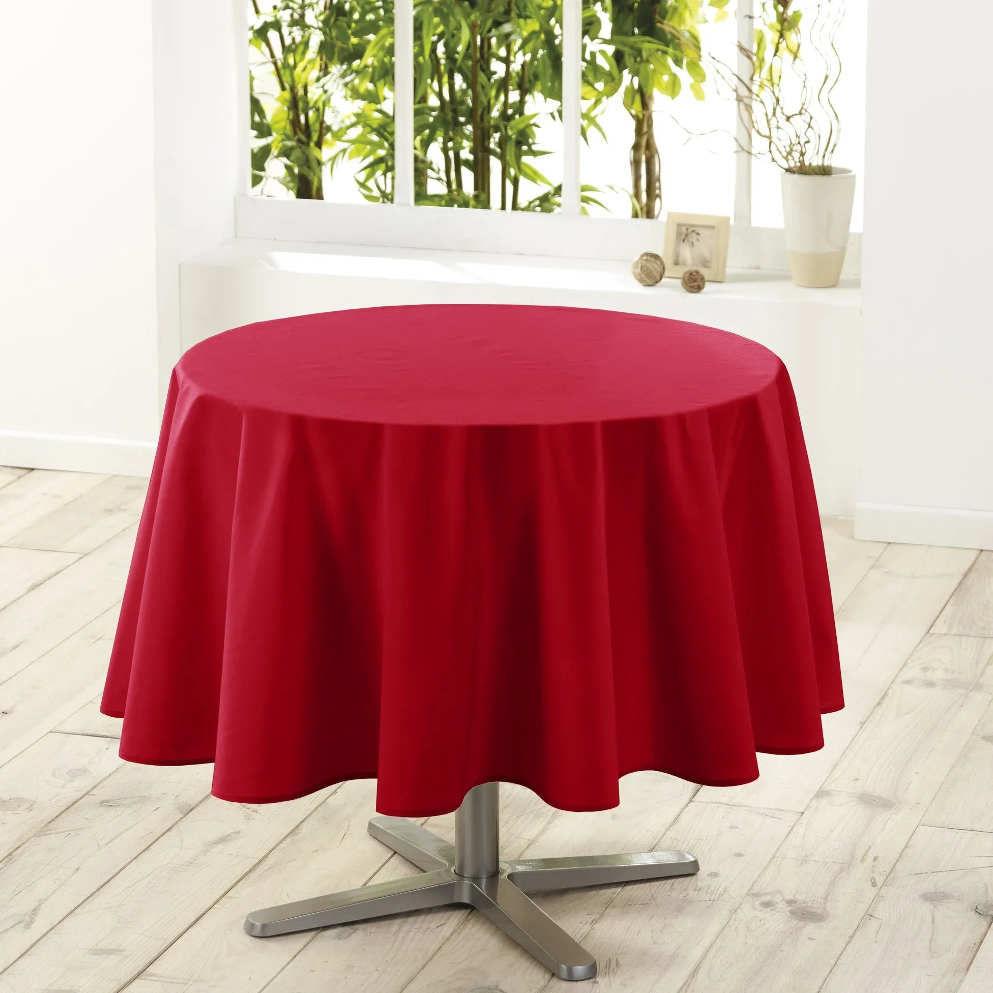 Wicotex tafelkleed essentiel rood 180cm rond