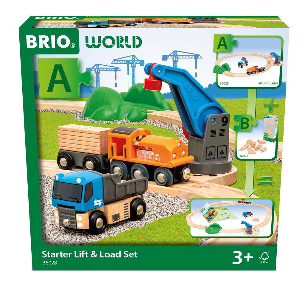Brio world set voor beginners heffen en laden