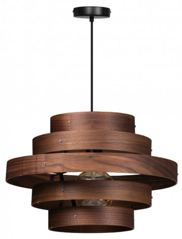 Hanglamp Walnut 5 rings