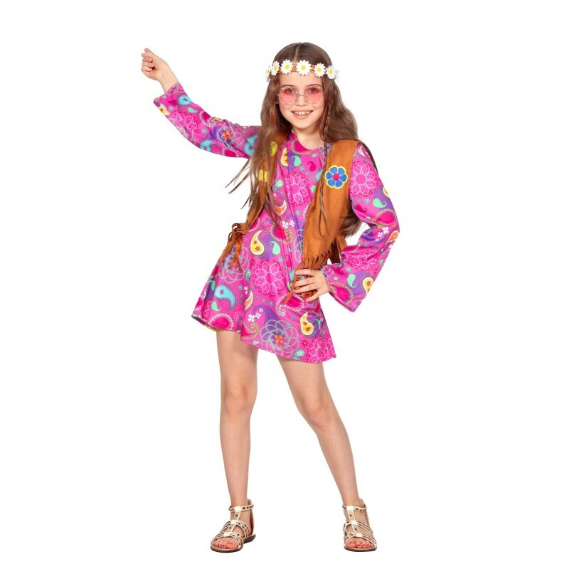 Jurk hippie roze