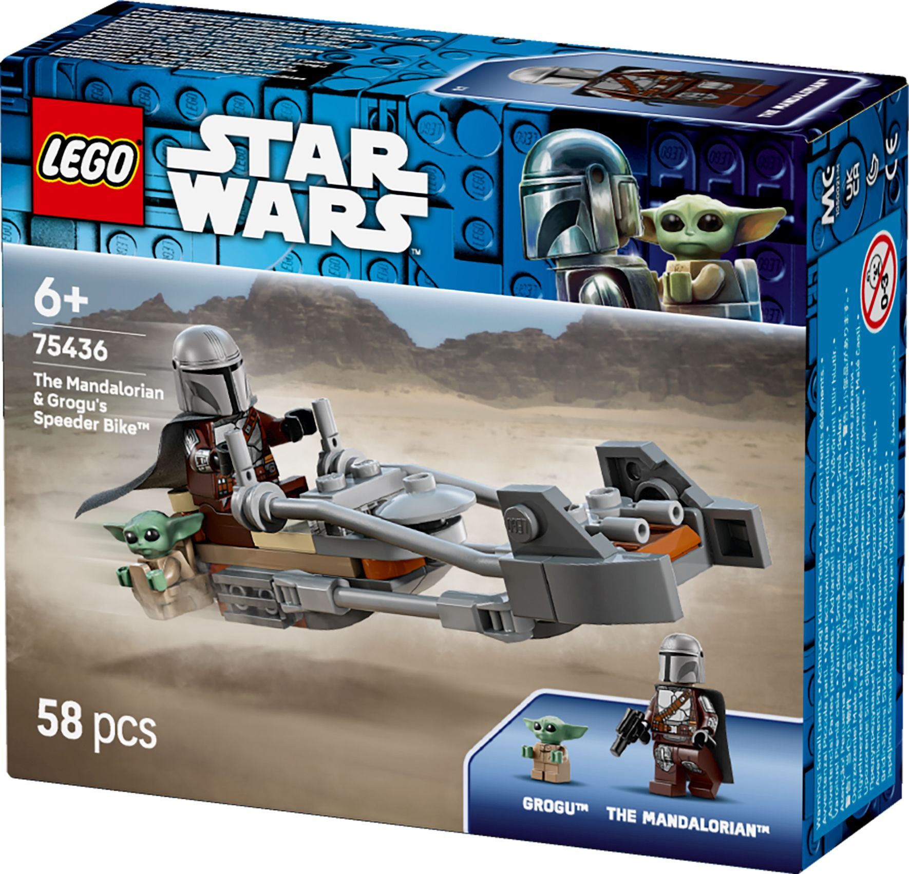 LEGO® Star Wars 75436 de Mandaloriaan en Grogu op hun speeder bike