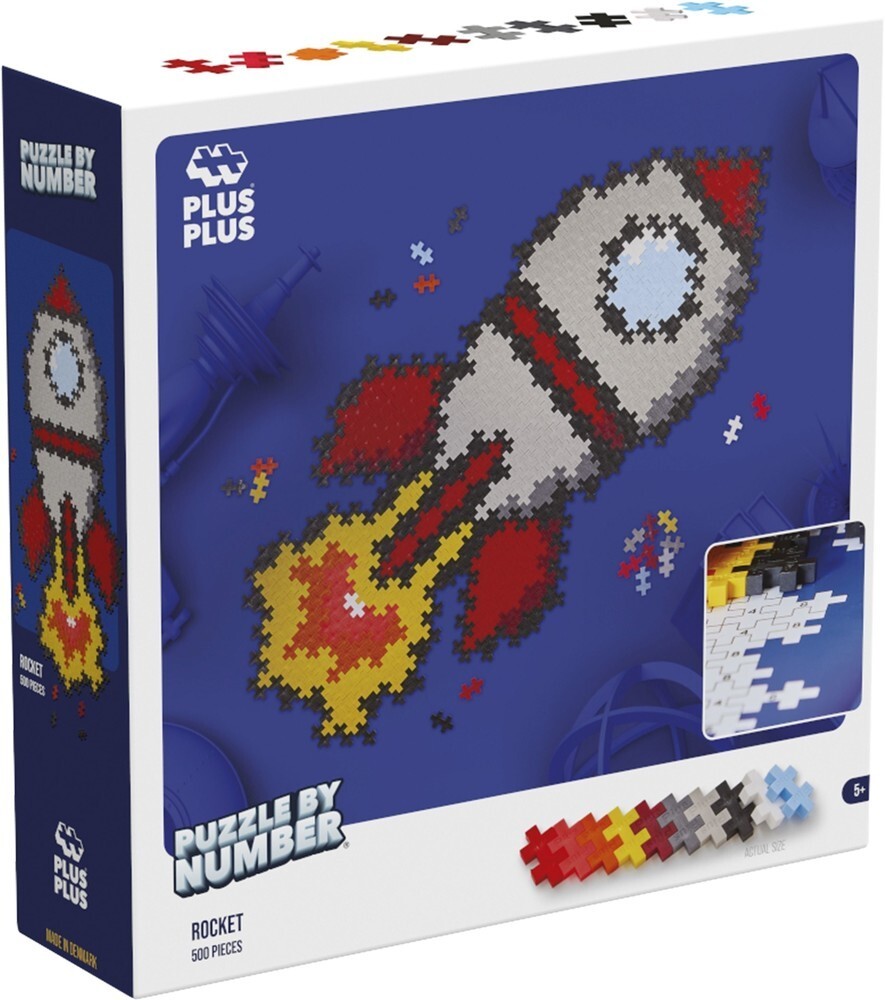 Plus-Plus puzzle by number raket: 500 stuks (3930)