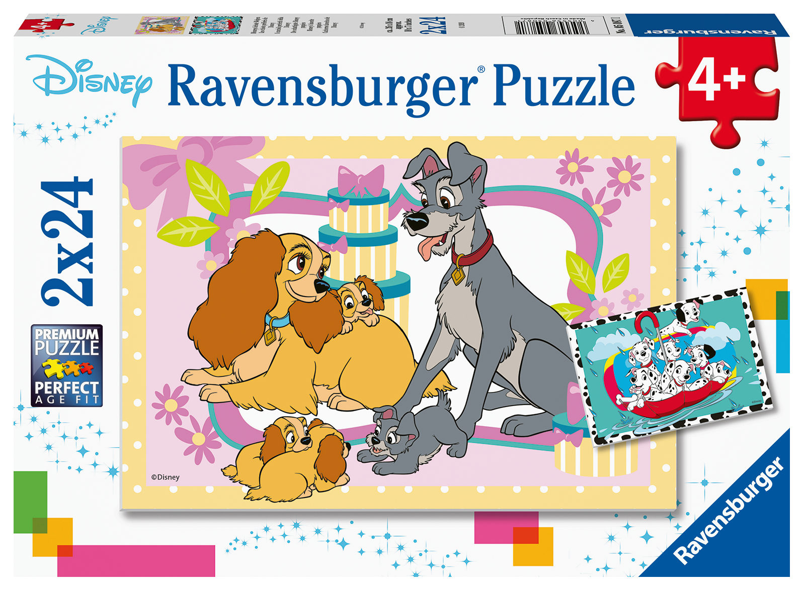 Ravensburger puzzel De schattigste disney puppies 2x24 stukjes