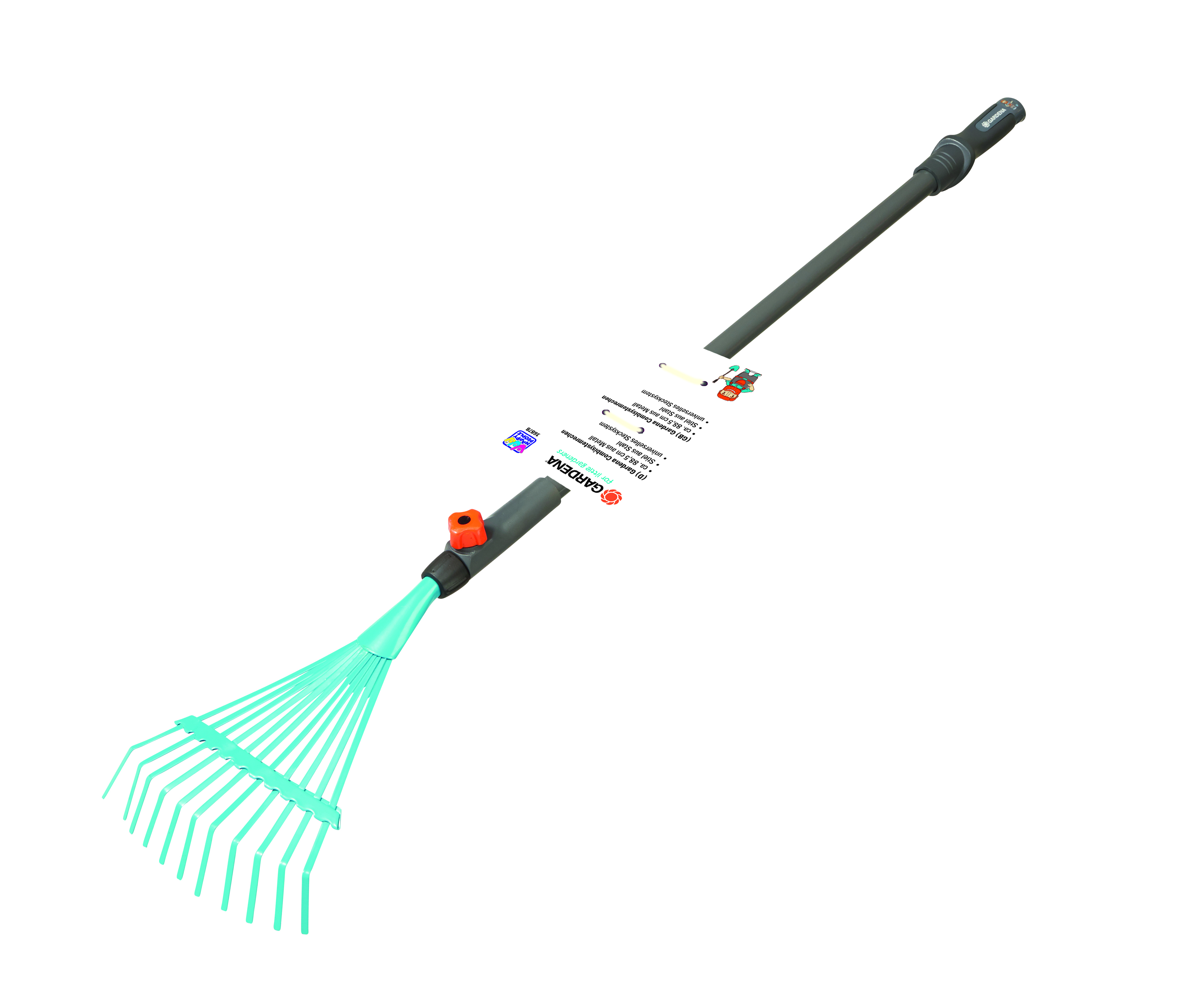 Gardena kids tuingereedschap bladhark combi-system