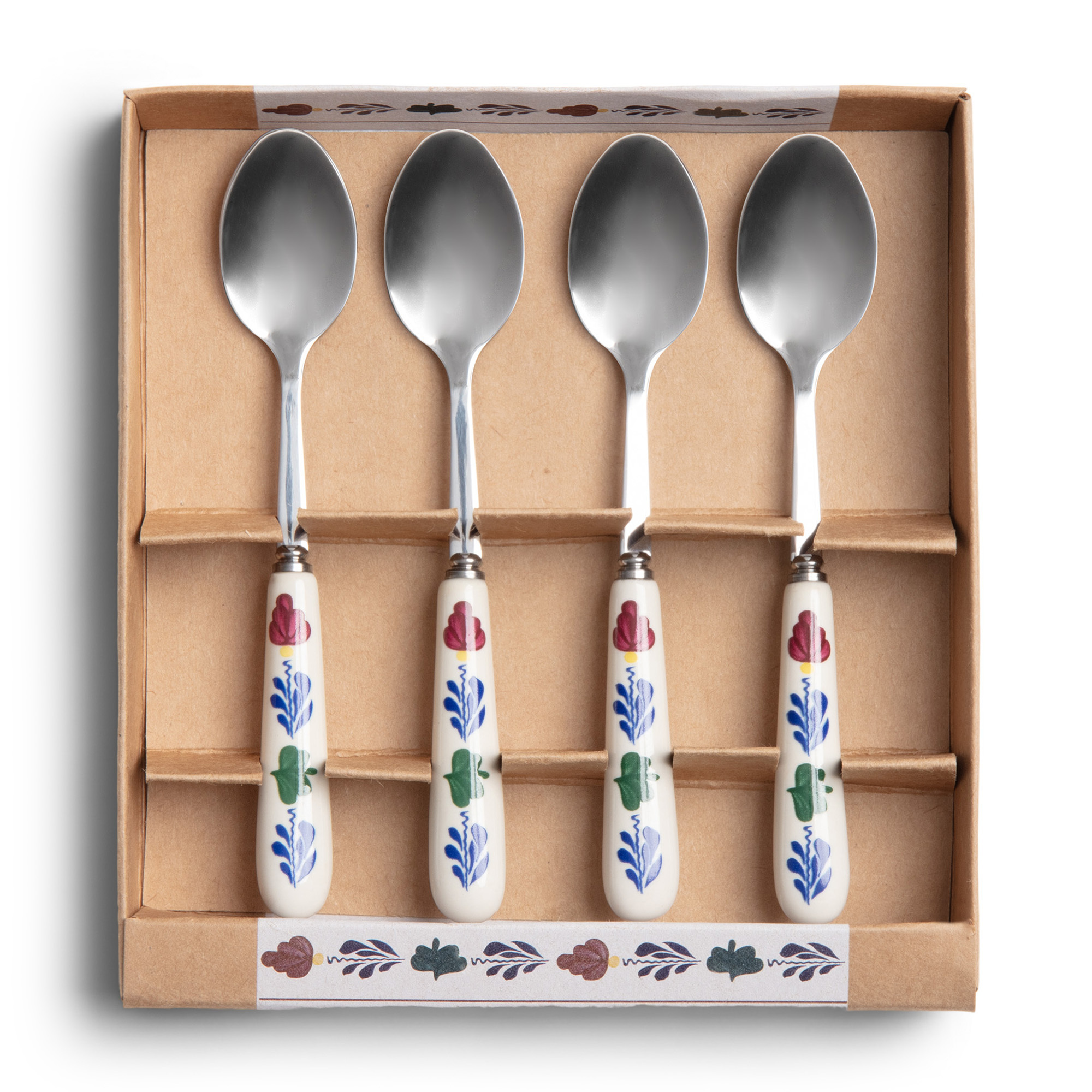 Boerenbont set van 4 theelepels