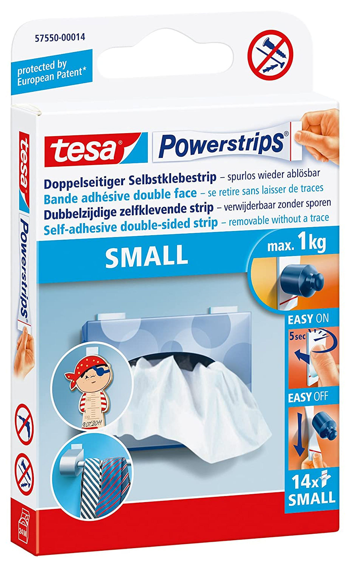 Tesa Powerstrips Small Classic wit 3 stuks