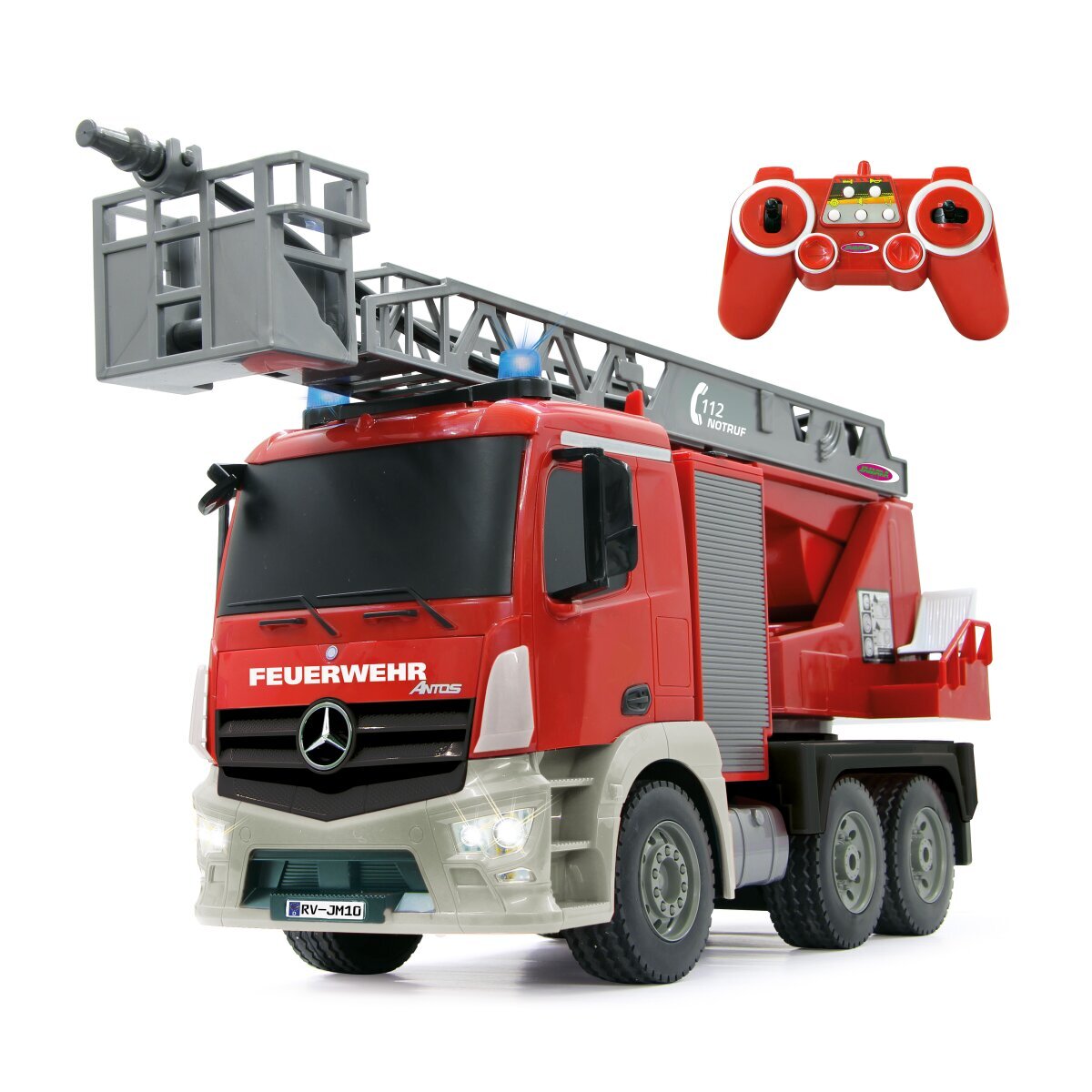 Jamara Brandweerwagen draaibare ladder Mercedes-Benz Antos 1:20 2,4GHz met spray