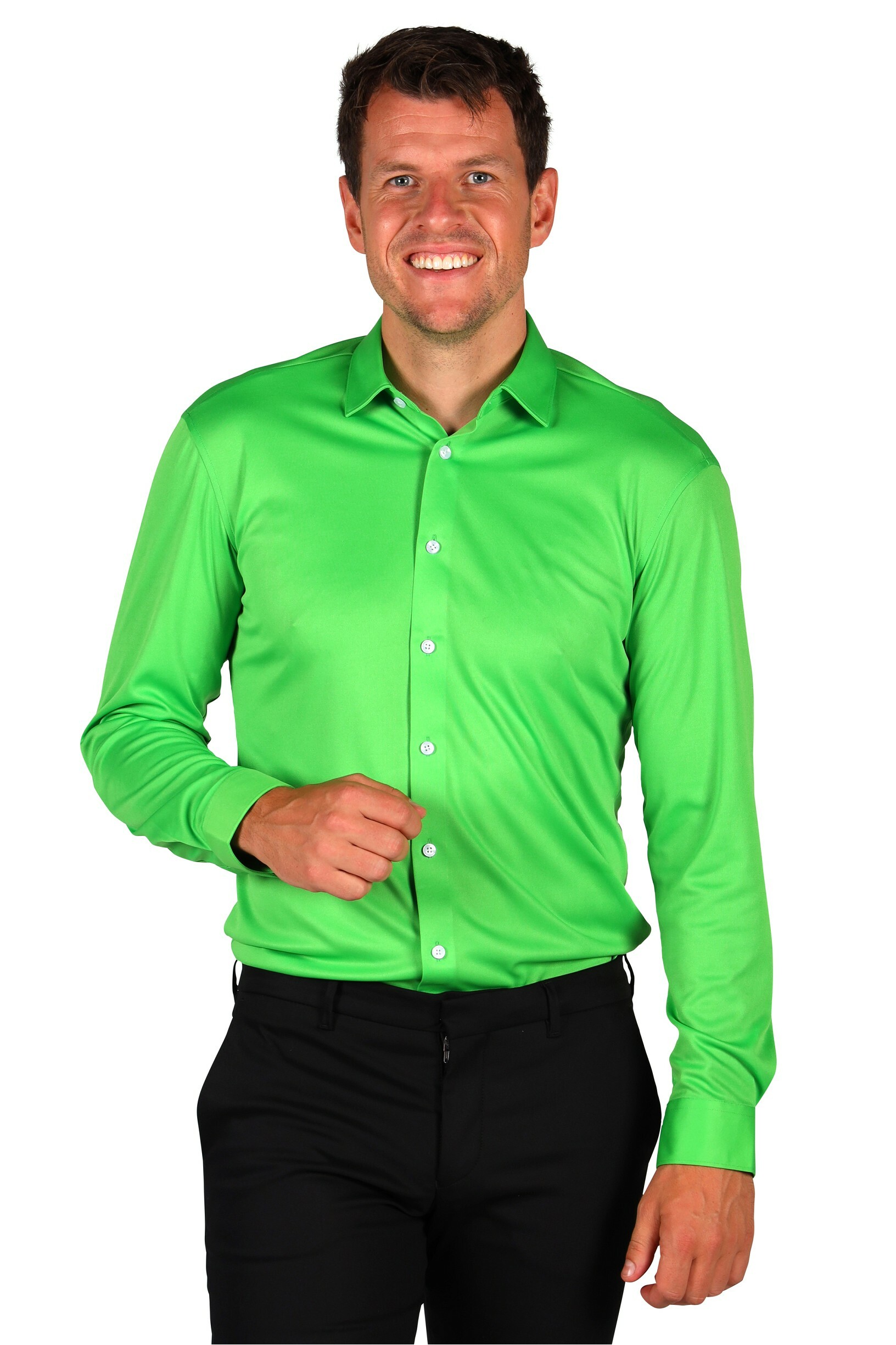 Herenhemd Basic colour groen