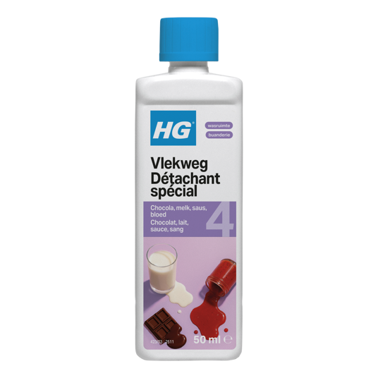 HG vlekweg nr. 4 Chocolade, melk, saus, bloed