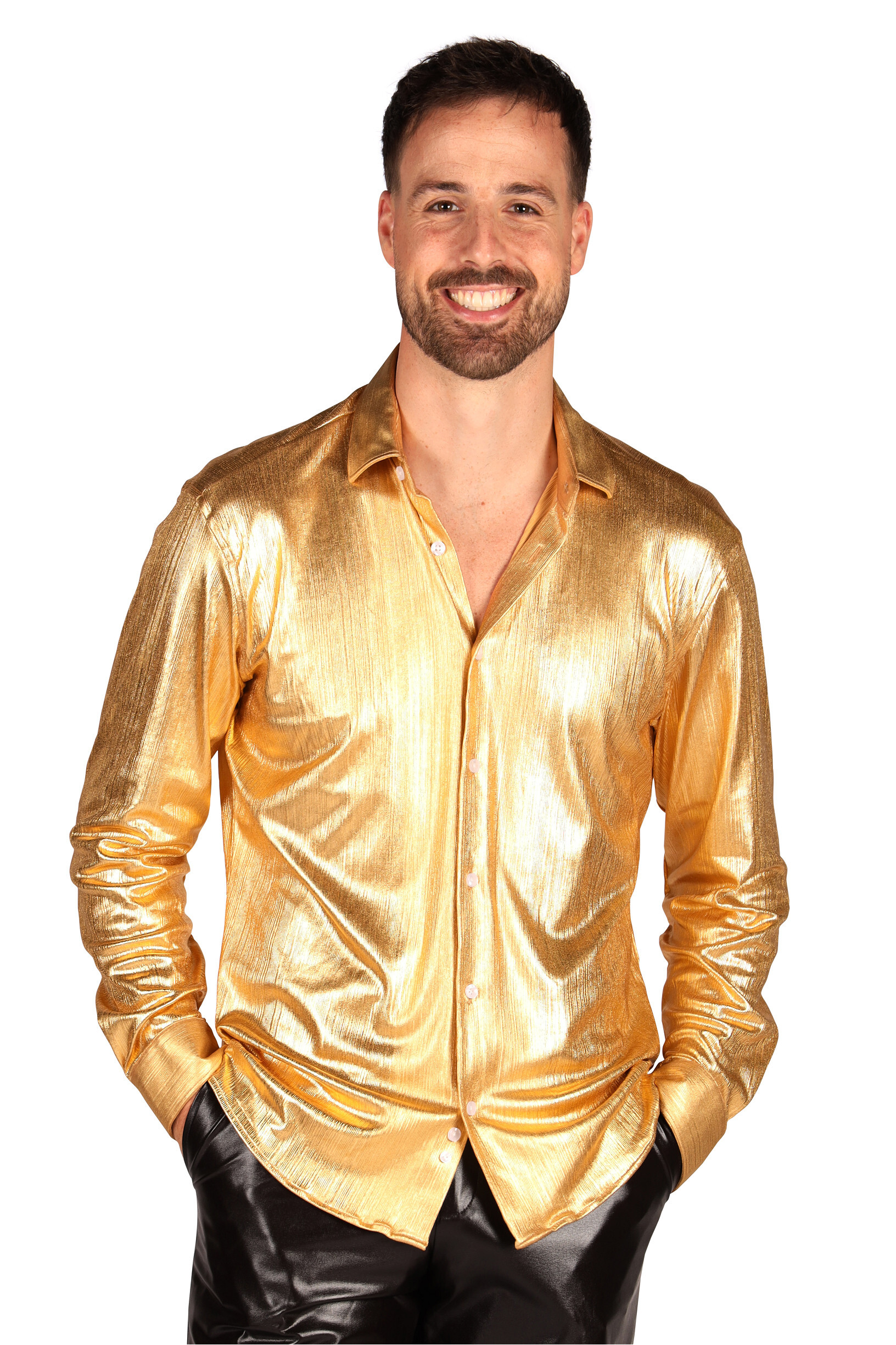 Blouse heer Shining Star goud