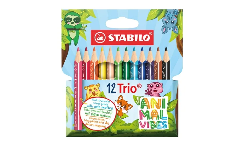Stabilo Trio Kleurpotloden dik 12/ Animal Vibes