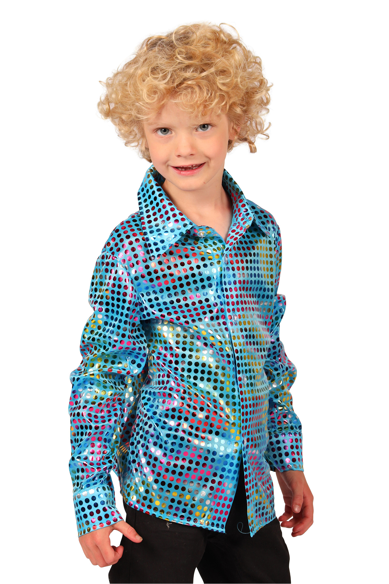 Glitterblouse Kind turquoise