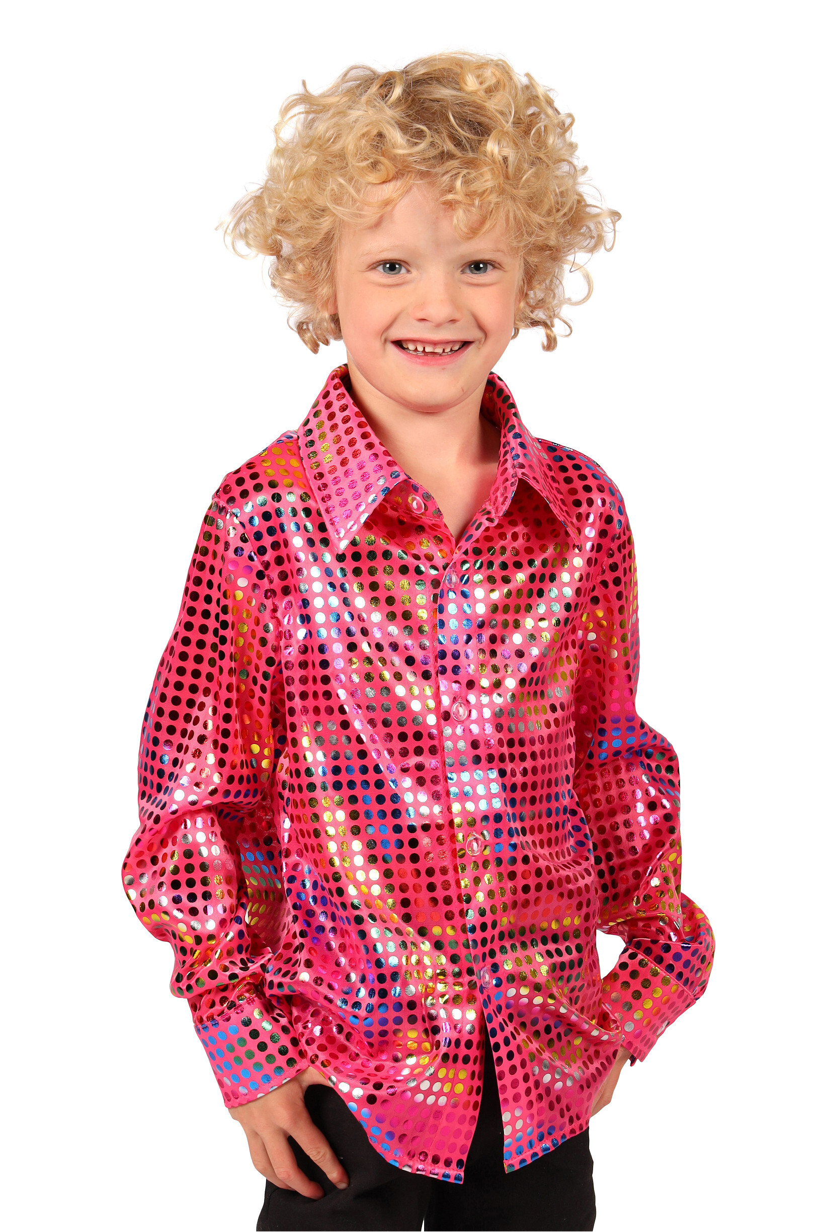 Glitterblouse Kind pink