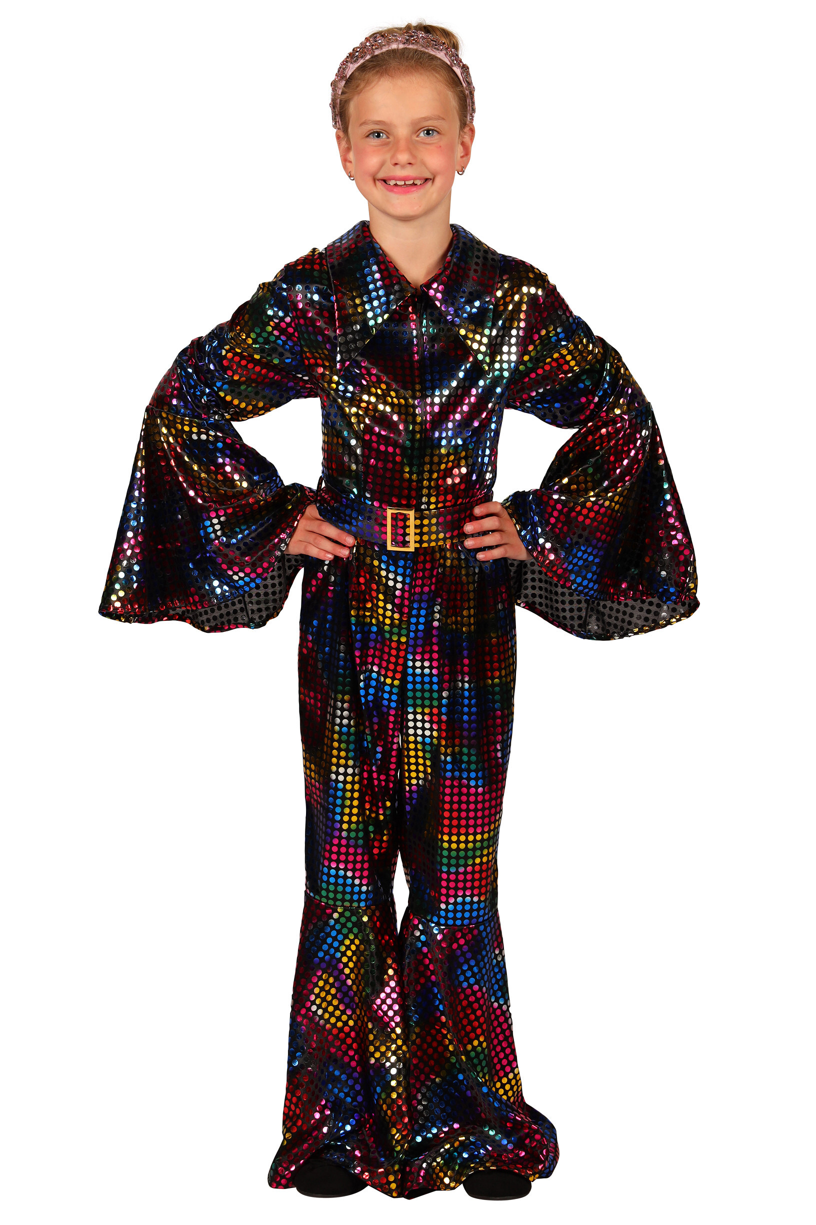Glittercatsuit Kind zwart