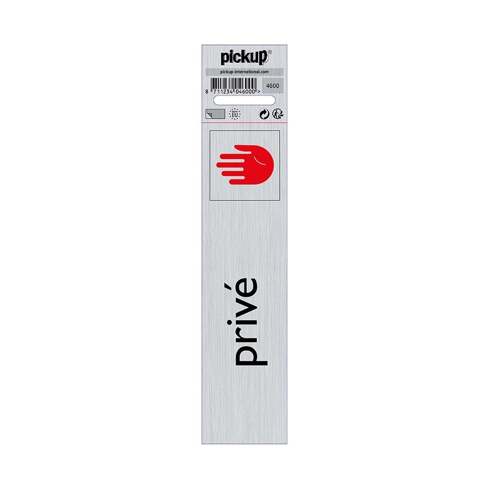 Pickup Bord Alulook Prive 165x44 mm zelfklevend