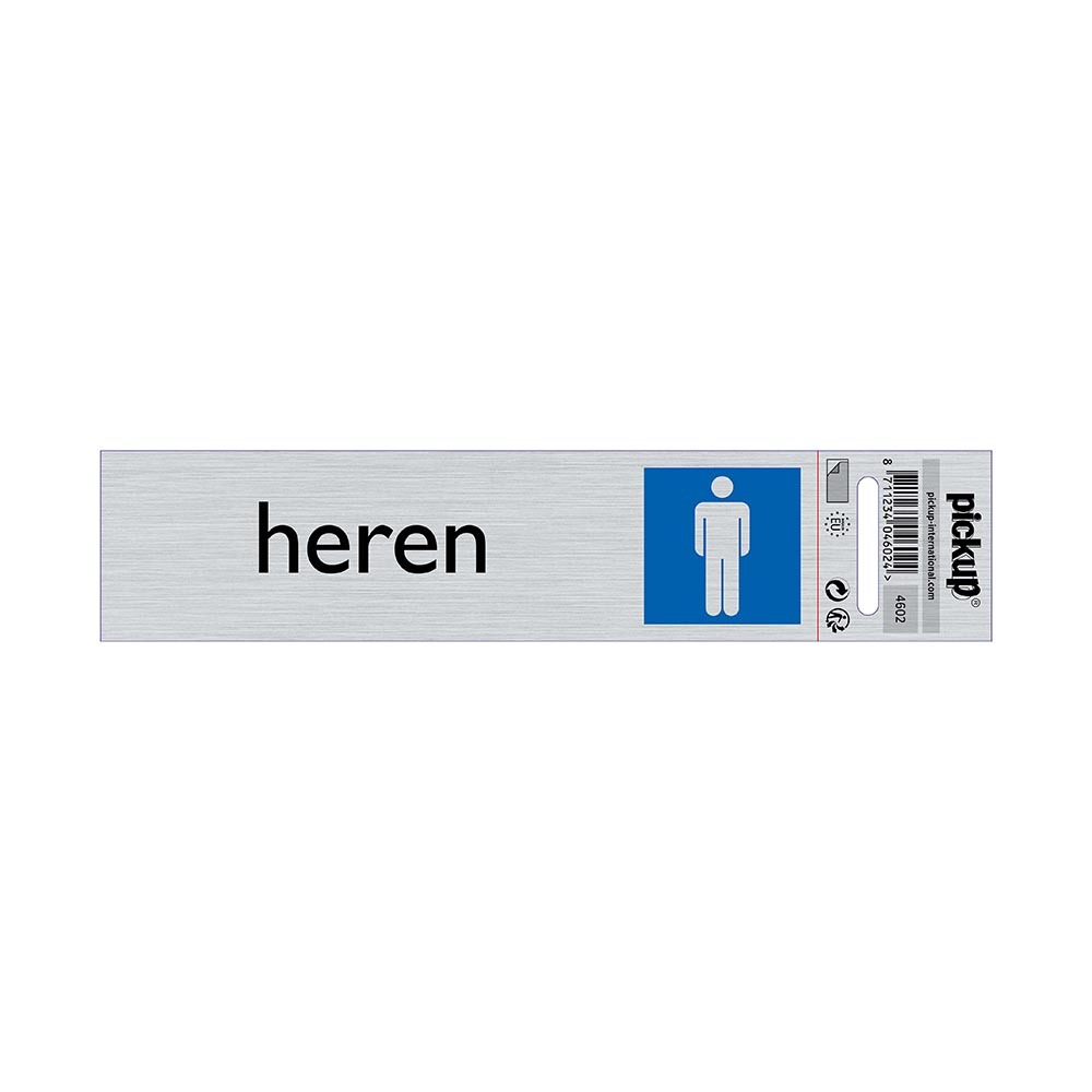 Pickup Bord Alulook Heren 165x44 mm zelfklevend