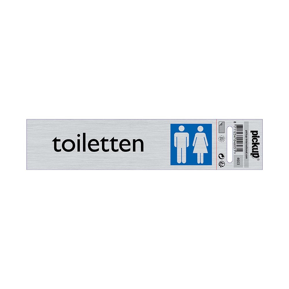 Pickup Bord Alulook Toiletten 165x44 mm zelfklevend