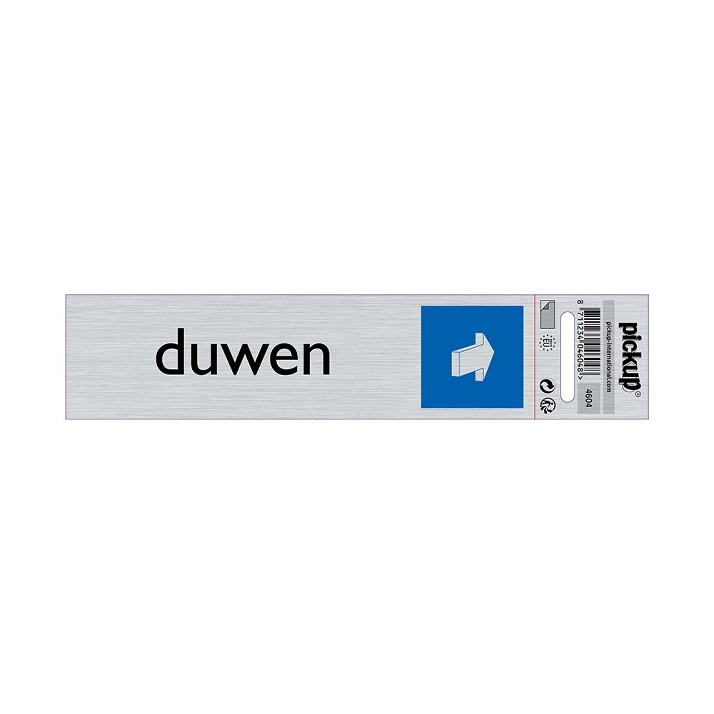 Pickup bord alulook duwen liggend 165x44 mm zelfklevend