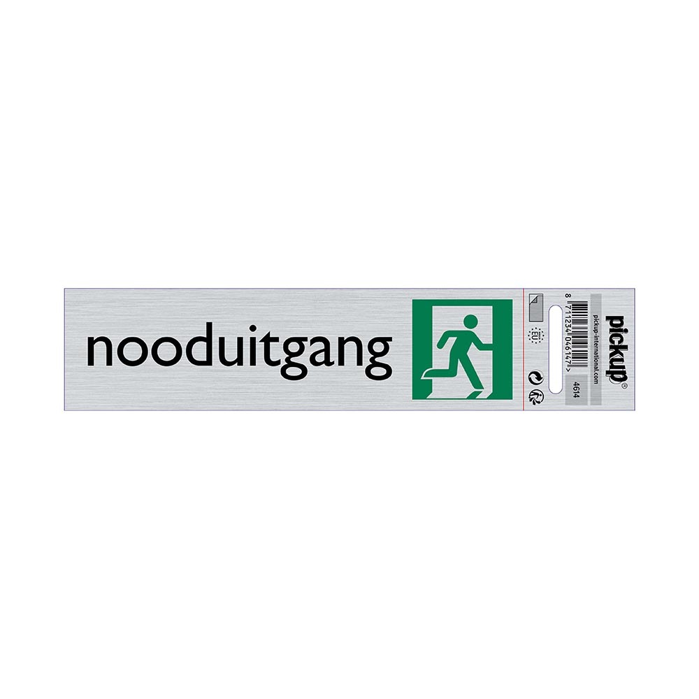 Pickup Bord Alulook Nooduitgang 165x44 mm zelfklevend