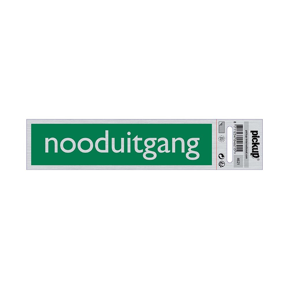 Pickup Bord Alulook Nooduitgang 165x44 mm zelfklevend