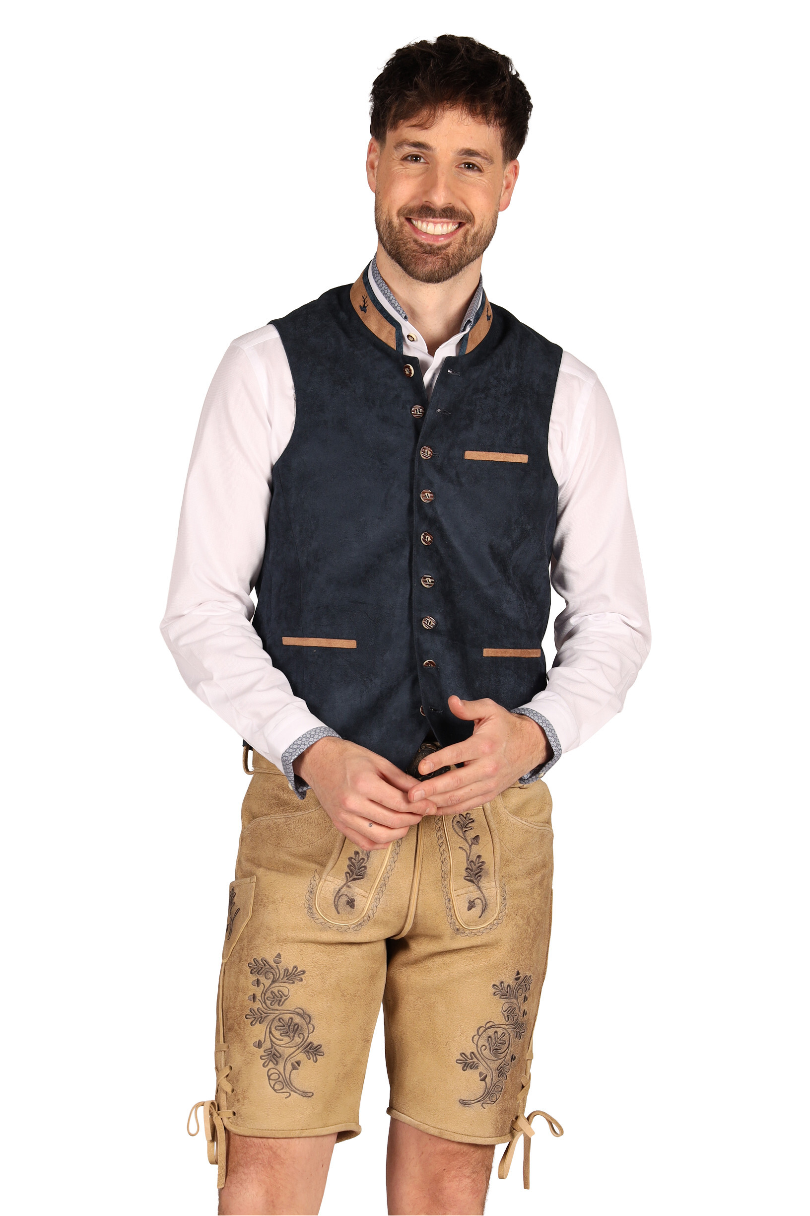 Trachtenvest Noah donkerblauw