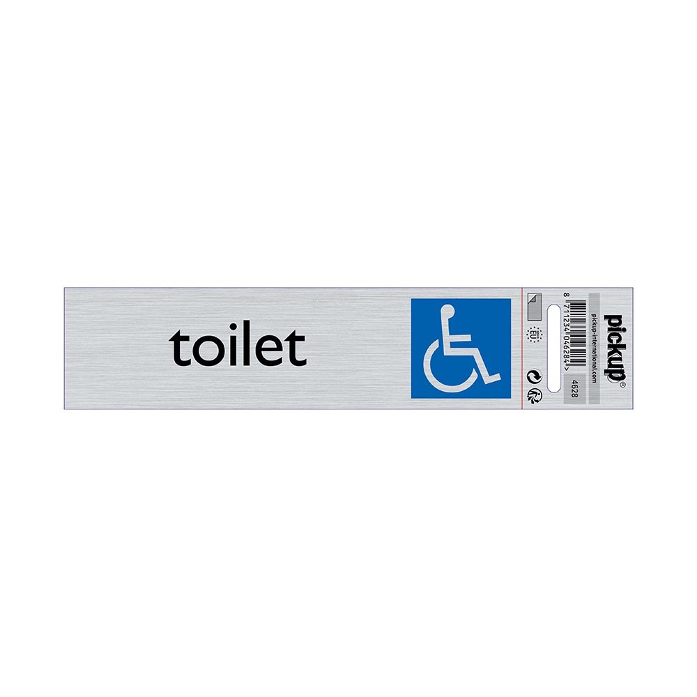 Pickup Bord Alulook Toilet toeg. voor rolstoel 165x44 mm zelfklevend