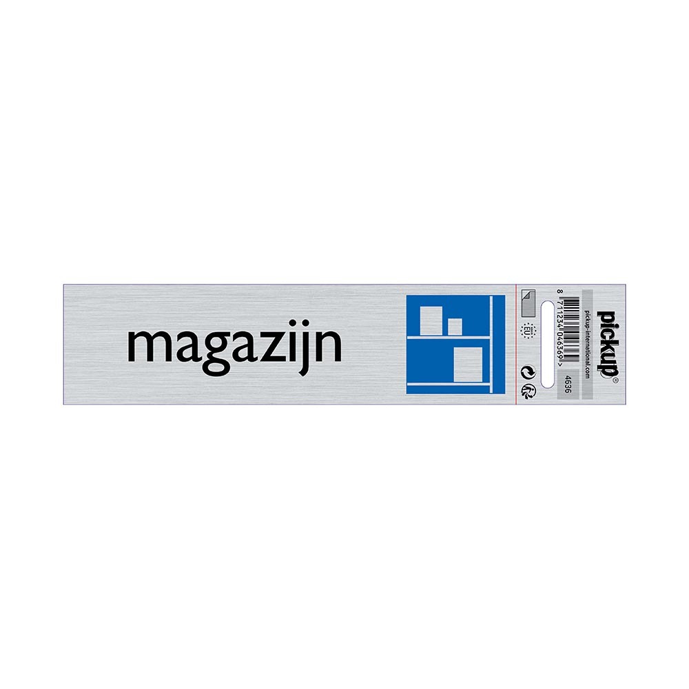 Pickup Bord Alulook Magazijn 165x44 mm zelfklevend