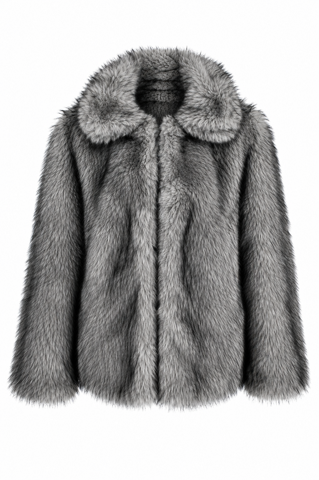 Bontjas dame Party Bear grijs