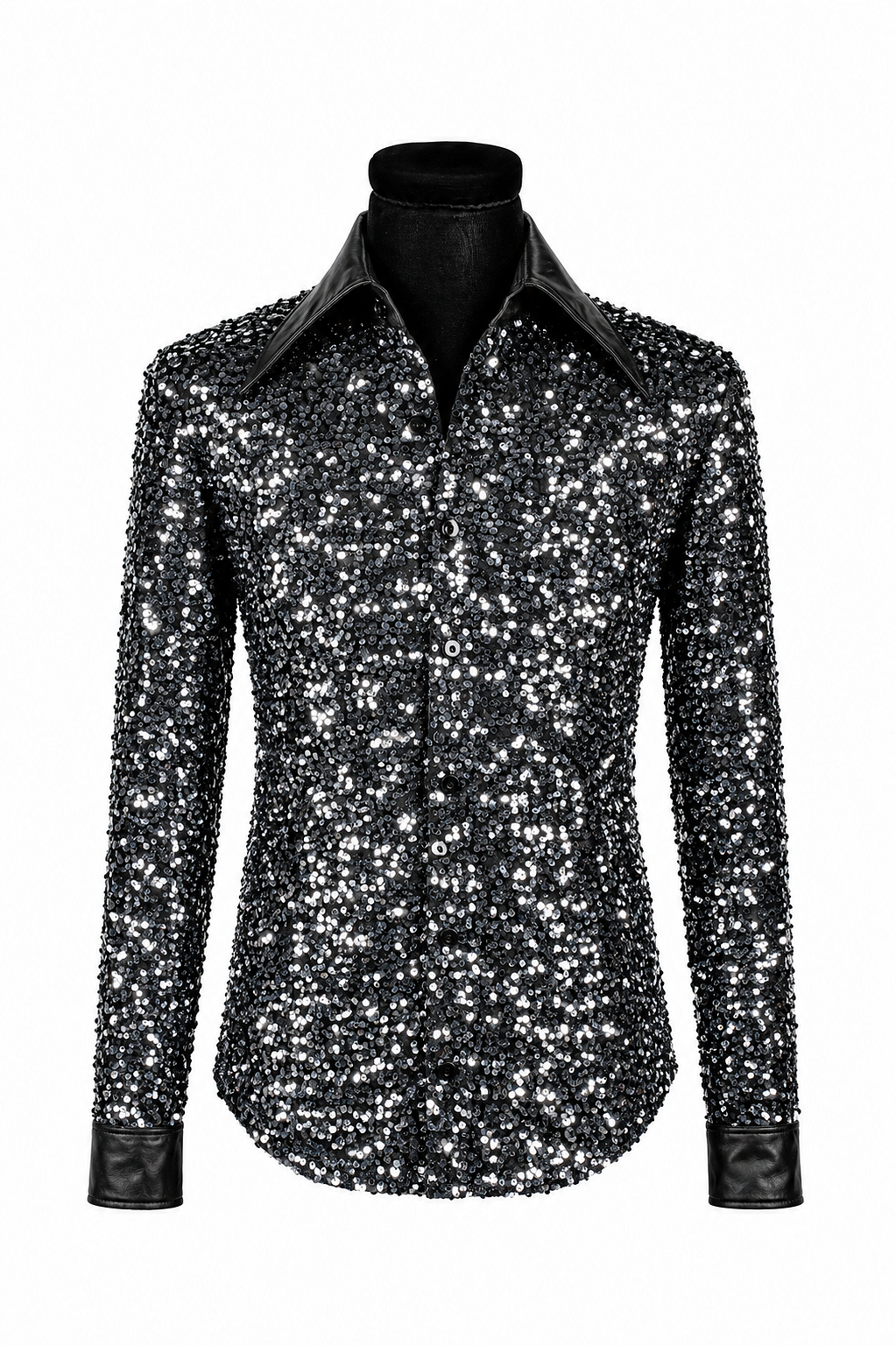 Pailletten blouse Disco Star zilver