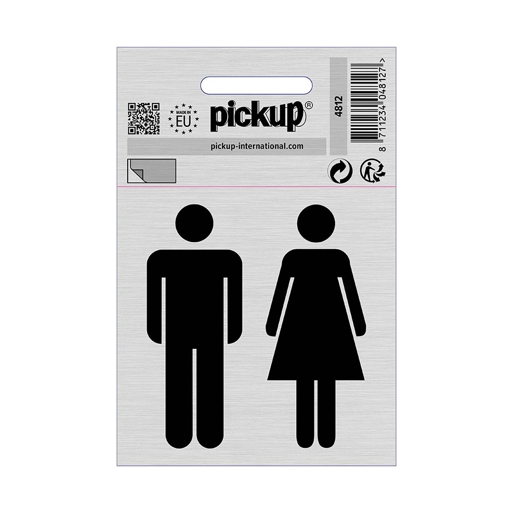 Pickup Bord Alulook Dames/Heren picto 80x80 mm zelfklevend