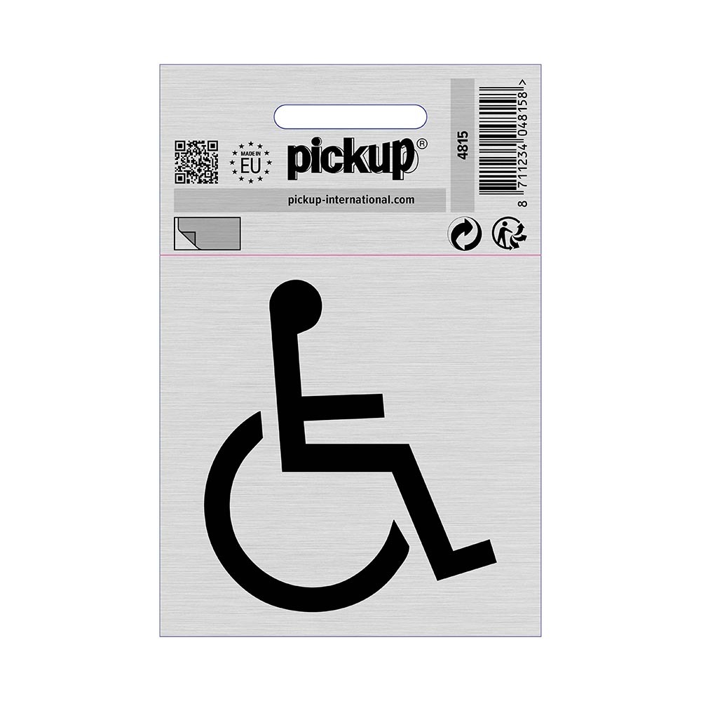 Pickup Bord Alulook Toegankelijk voor rolstoel picto 80x80 mm zelfklevend