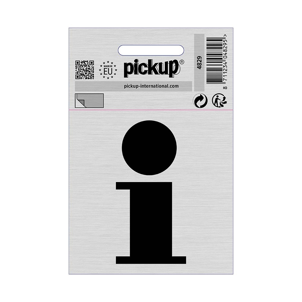 Pickup bord alulook Informatie 80x80 mm zelfklevend