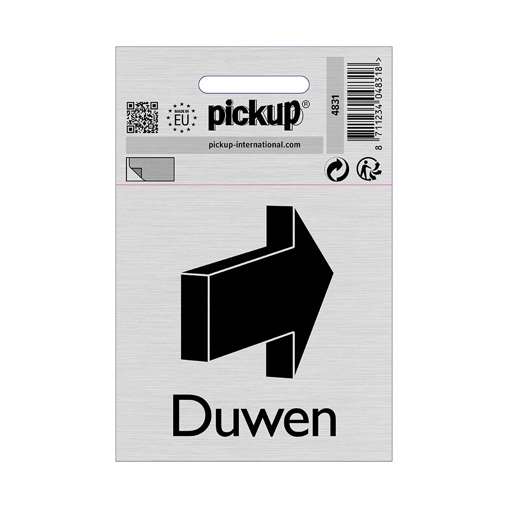 Pickup bord alulook duwen 80x80 mm zelfklevend