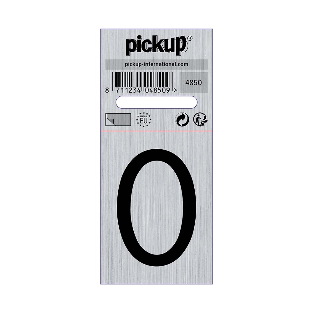 Pickup Bord Alulook Cijfer 0 44x60 mm zelfklevend