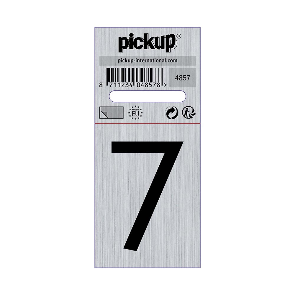 Pickup bord alulook cijfer 7 44x60 mm zelfklevend