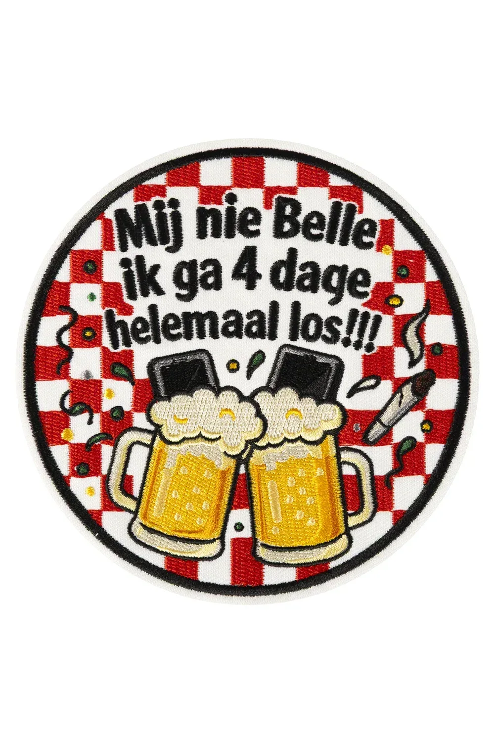 Embleem Mij nie belle 12 cm