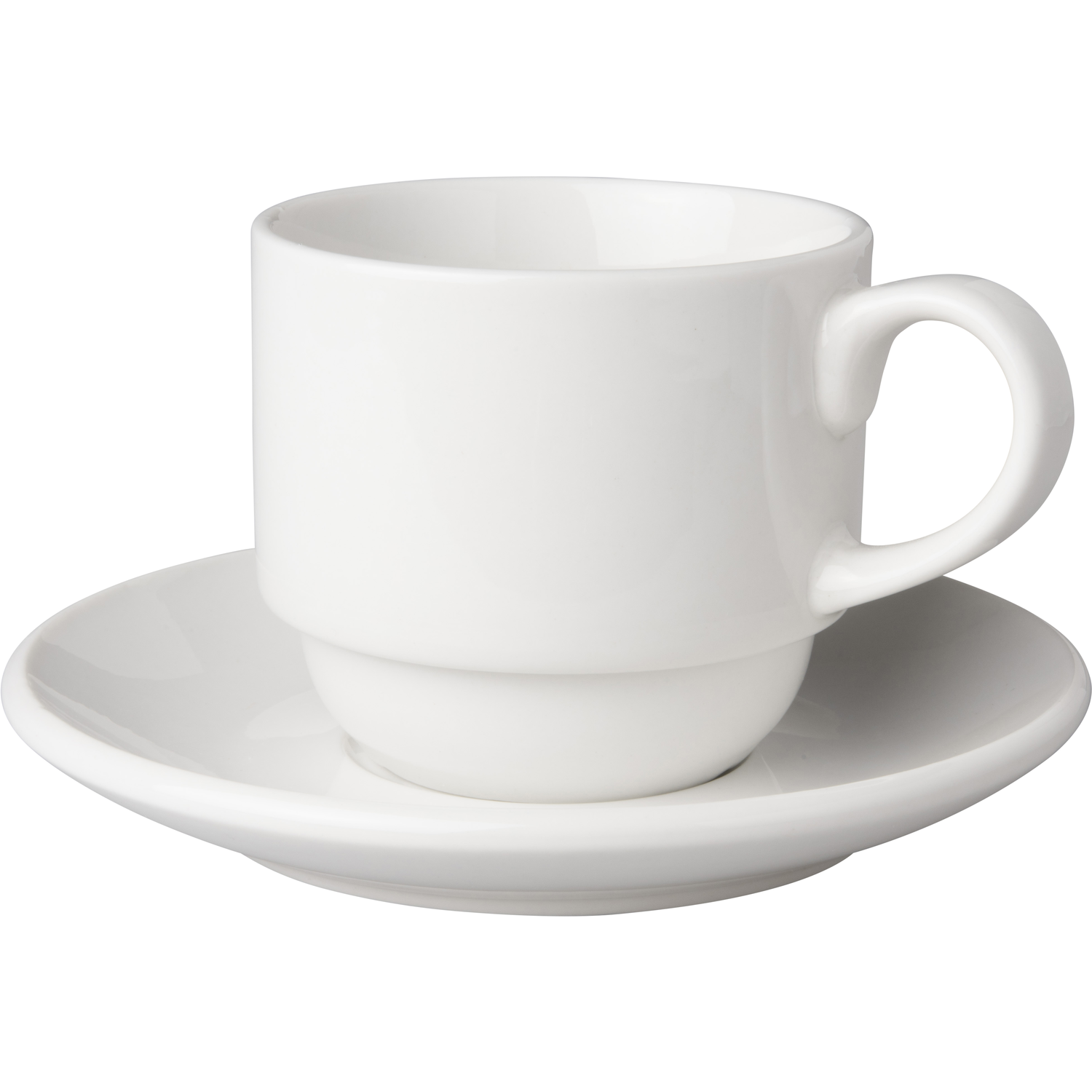 Mammoet Kop en schotel Budgetline Breed 20 cl - 13.5 cm Wit