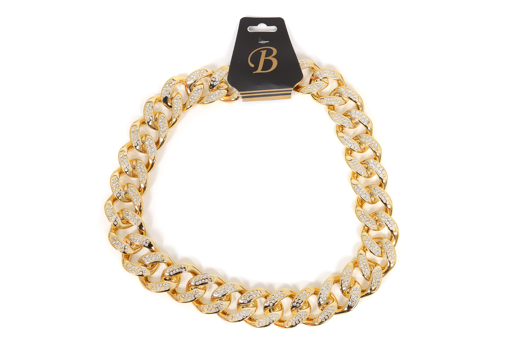 Pooierketting goud met strass