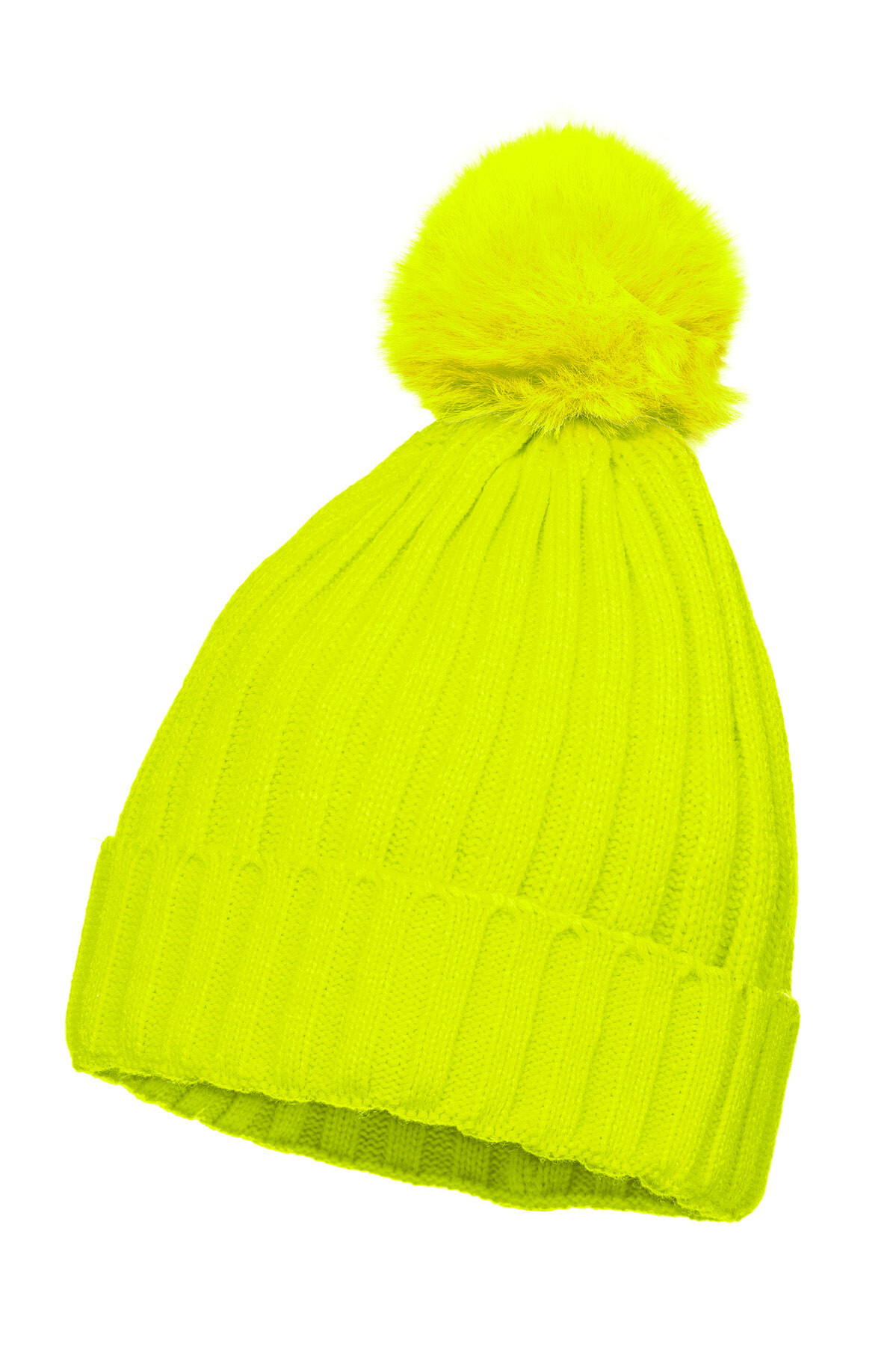 Skimuts neon geel