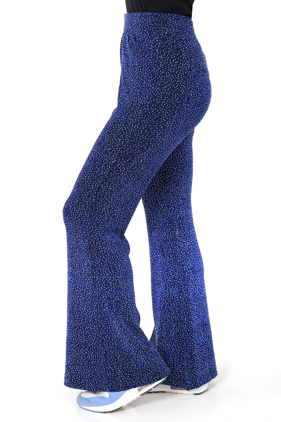 Blue flared pants