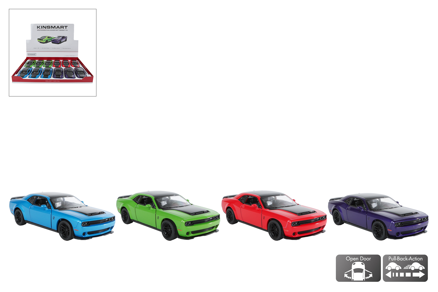 Kinsmart Dodge Challenger SRT 170 die cast pb 4ass