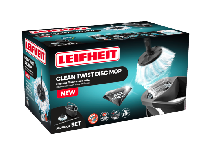 Leifheit Clean twist disc mop zwart
