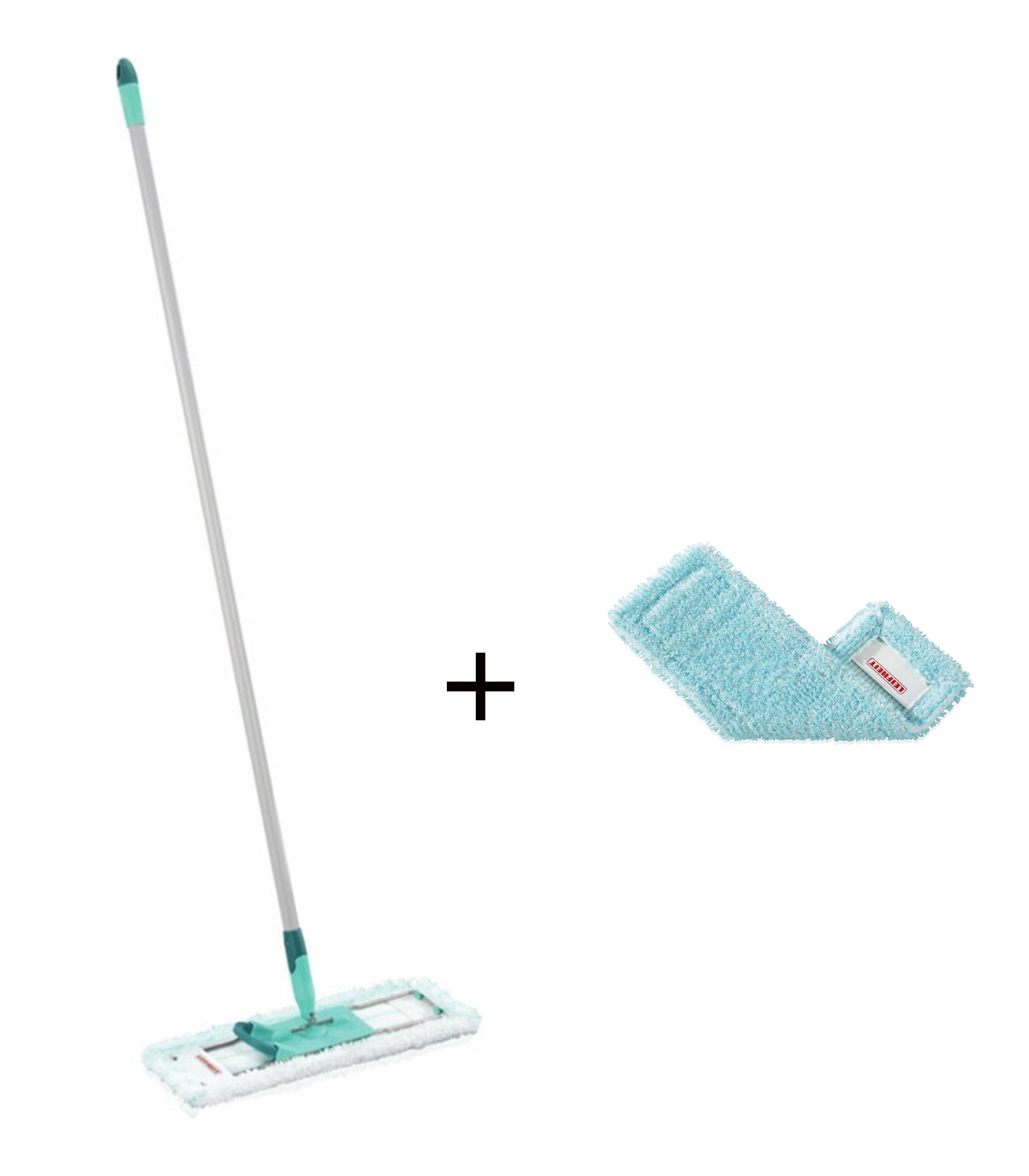 Leifheit vloerwisser hausrein (overtrek micro duo) + Leifheit hausrein overtrek profi extra soft