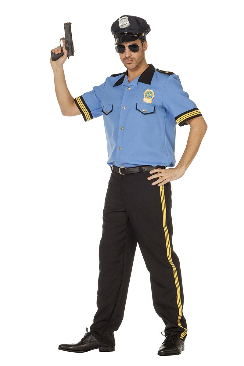 Police blue hemd en broek