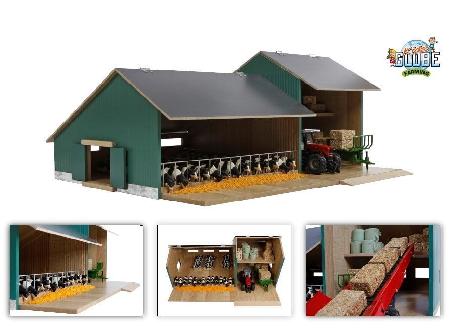 Kids Globe stal met landbouwloods 1:32 55x72x32cm afbeelding