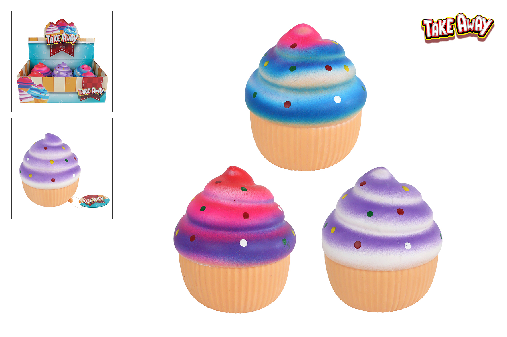 Take Away cupcake squeeze 3ass 11cm